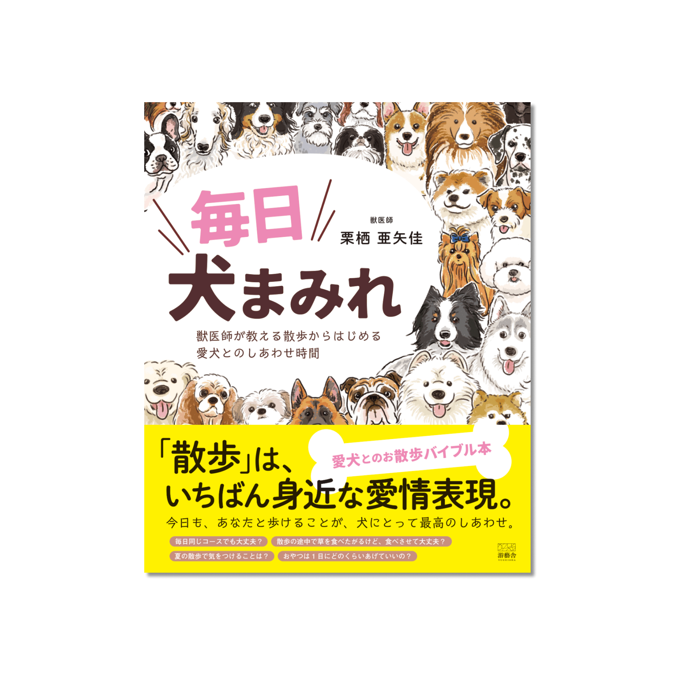 表紙 毎日犬まみれ – 獣医師が教える 散歩からはじめる愛犬とのしあわせ時間 –